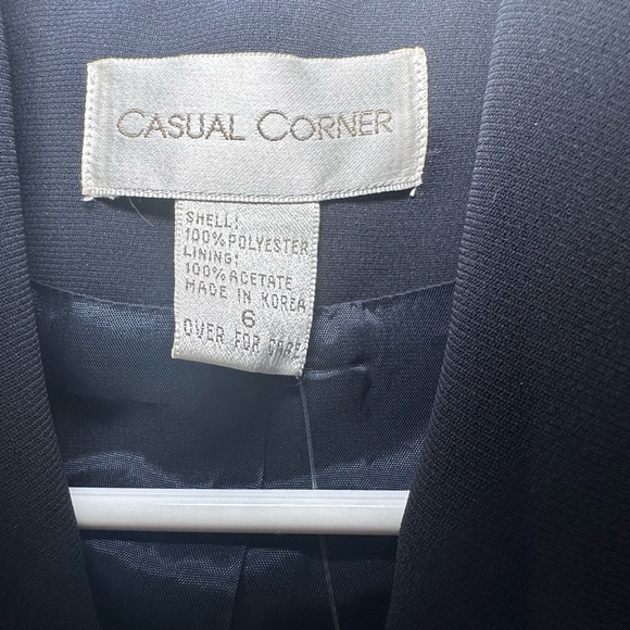 Casual Corner NWT Vintage Double Breasted Blazer Black Size 6 - Picture 9 of 11